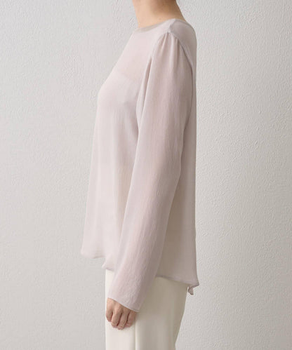 Drawing Numbers 三醋酸混紡透紗襯衫