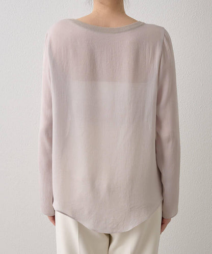 Drawing Numbers 三醋酸混紡透紗襯衫