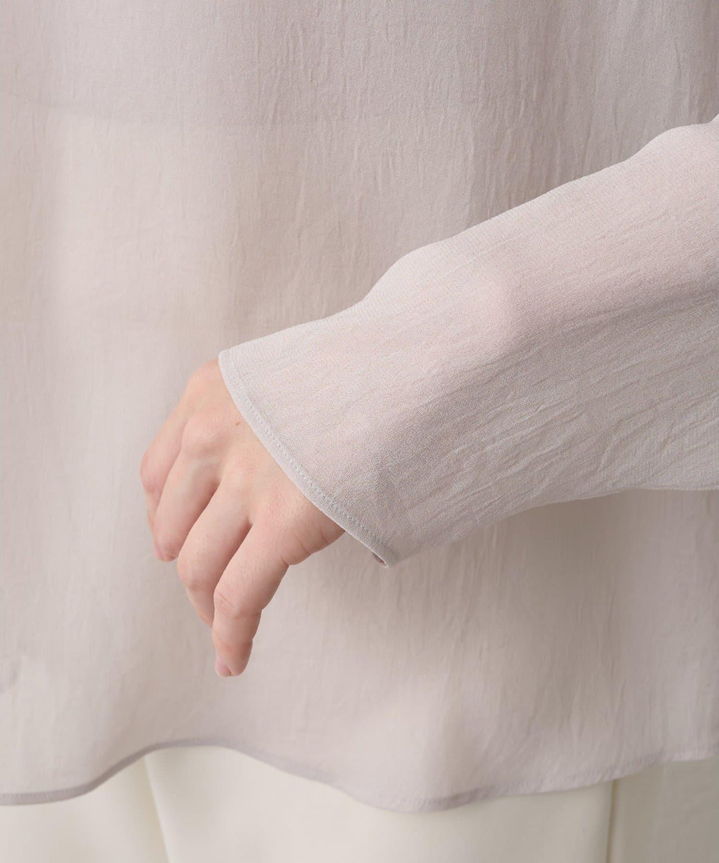 Drawing Numbers 三醋酸混紡透紗襯衫