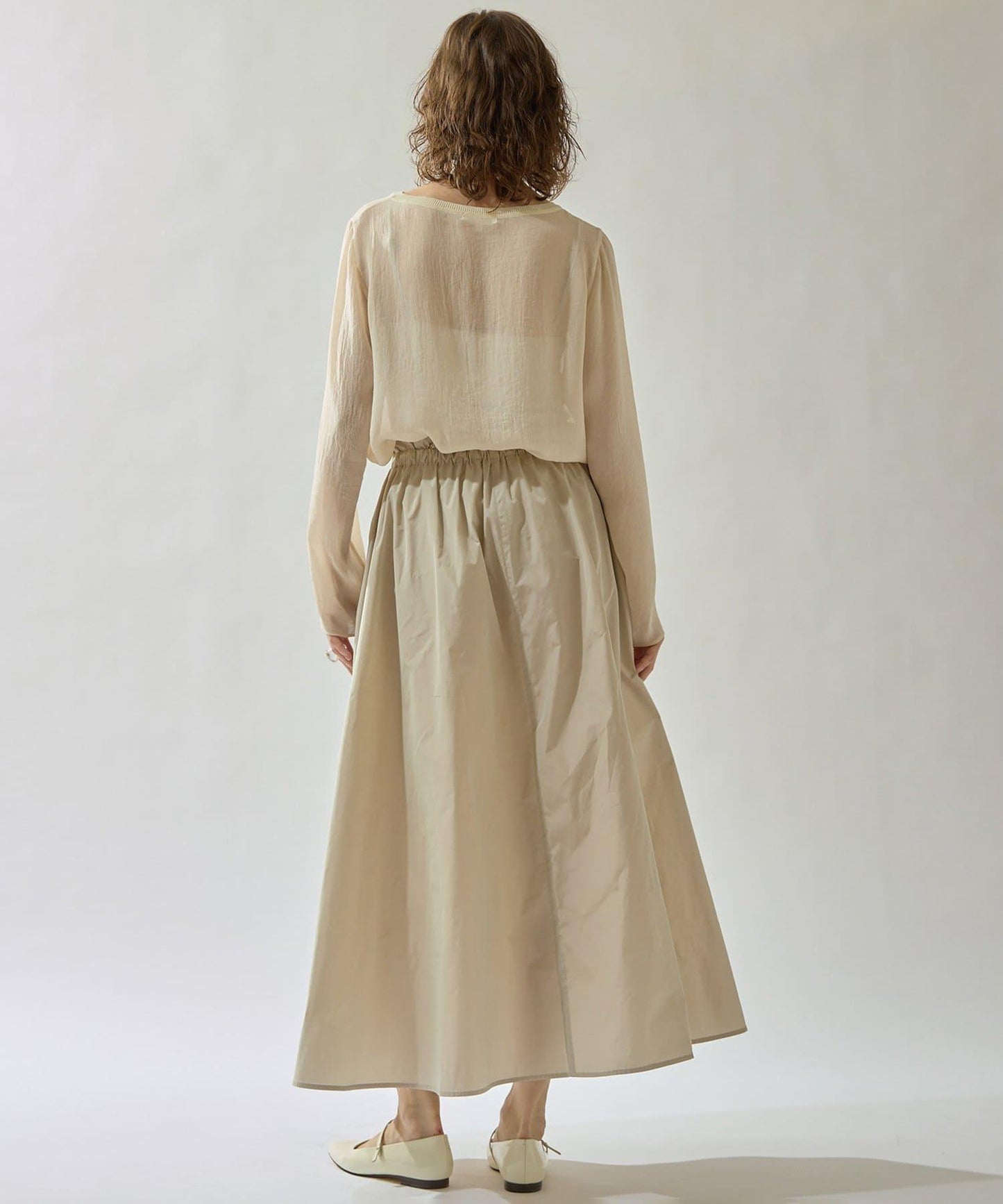 Drawing Numbers 三醋酸混紡透紗襯衫