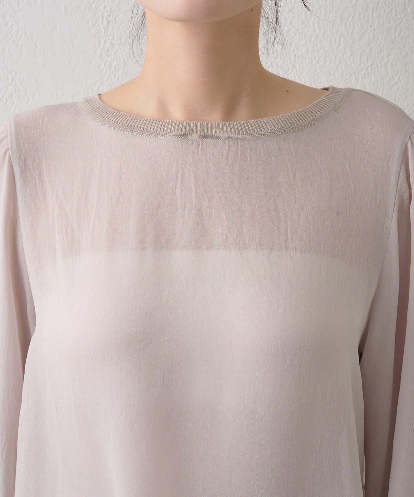 Drawing Numbers 三醋酸混紡透紗襯衫