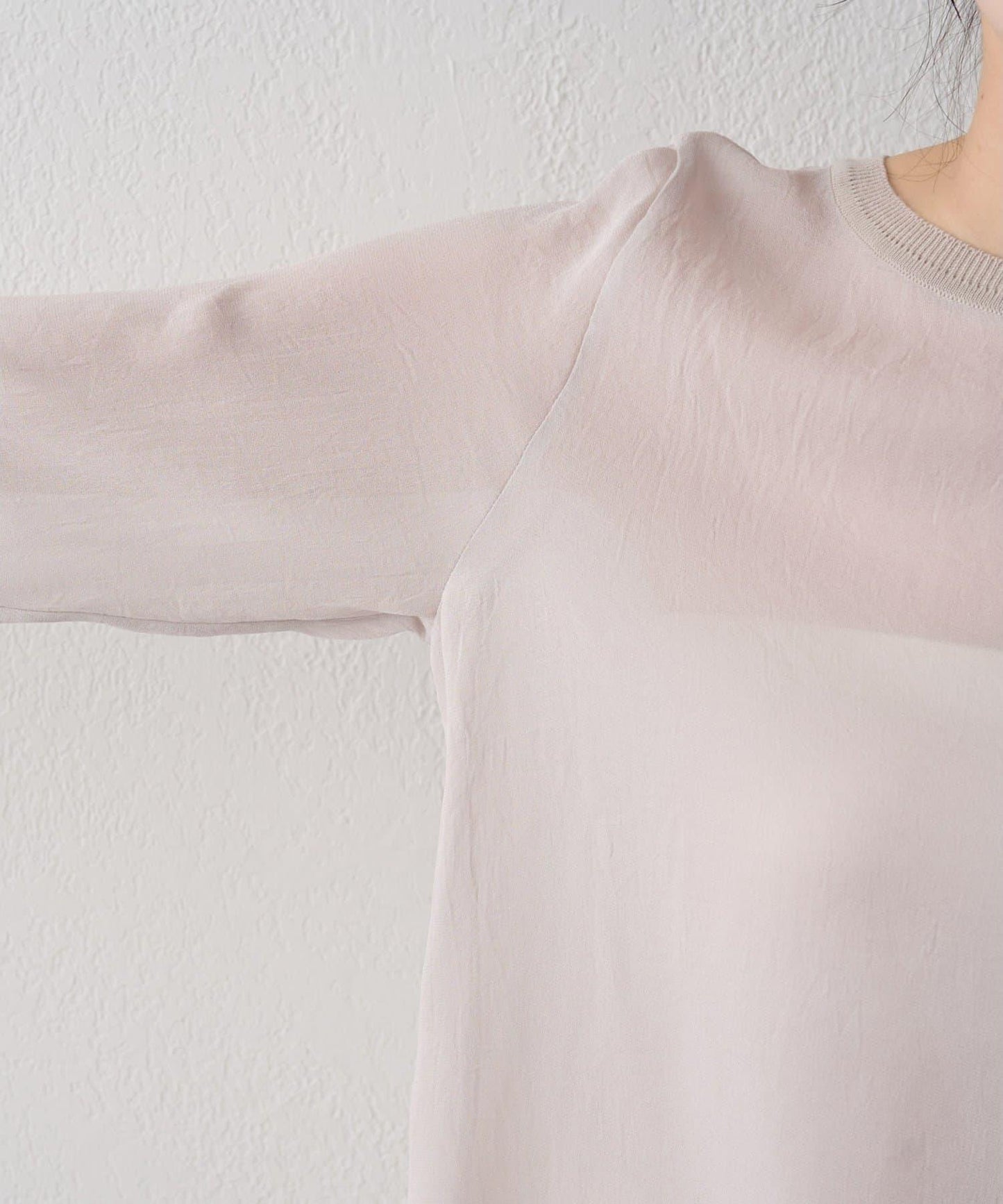 Drawing Numbers 三醋酸混紡透紗襯衫