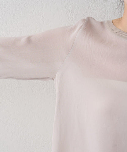 Drawing Numbers 三醋酸混紡透紗襯衫