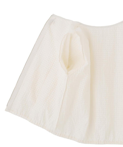 拉舍爾格紋蕾絲 拉鍊短外套