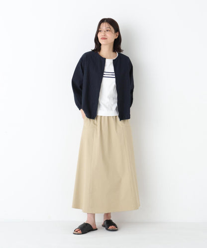 拉舍爾格紋蕾絲 拉鍊短外套