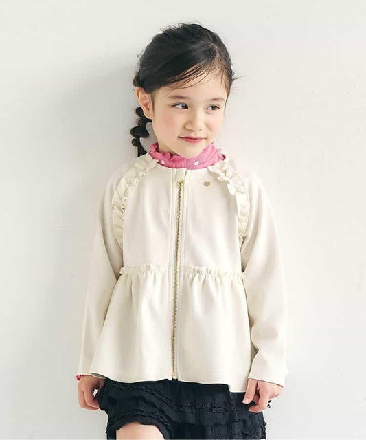 傘擺 荷葉邊 針織 夾克