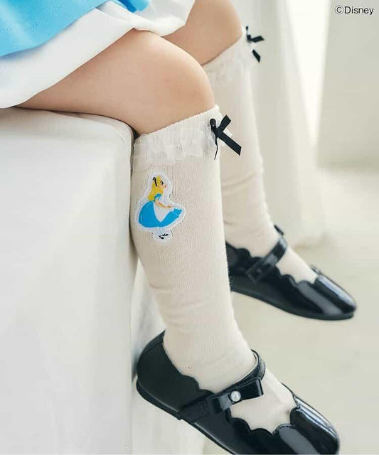 ふしぎの國のアリス（愛麗絲夢遊仙境） 荷葉邊高筒襪