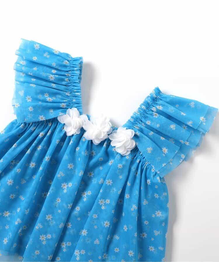 雛菊愛心網紗 分體泳衣