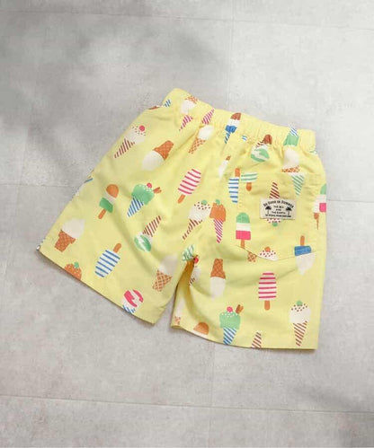 冰感熱帶條紋圖案沙灘泳褲