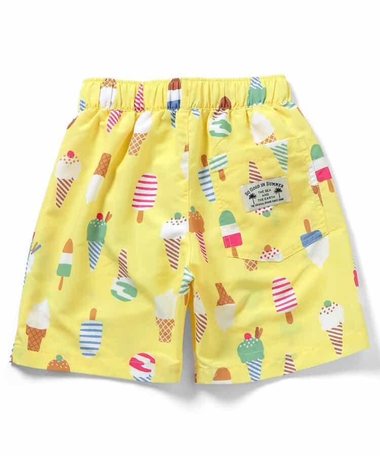 冰感熱帶條紋圖案沙灘泳褲