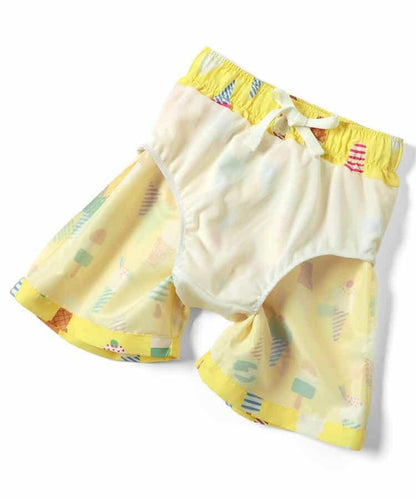 冰感熱帶條紋圖案沙灘泳褲