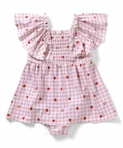 抽褶荷葉邊連體泳衣（款）