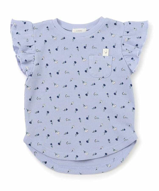 可掛名札荷葉邊華夫格T恤