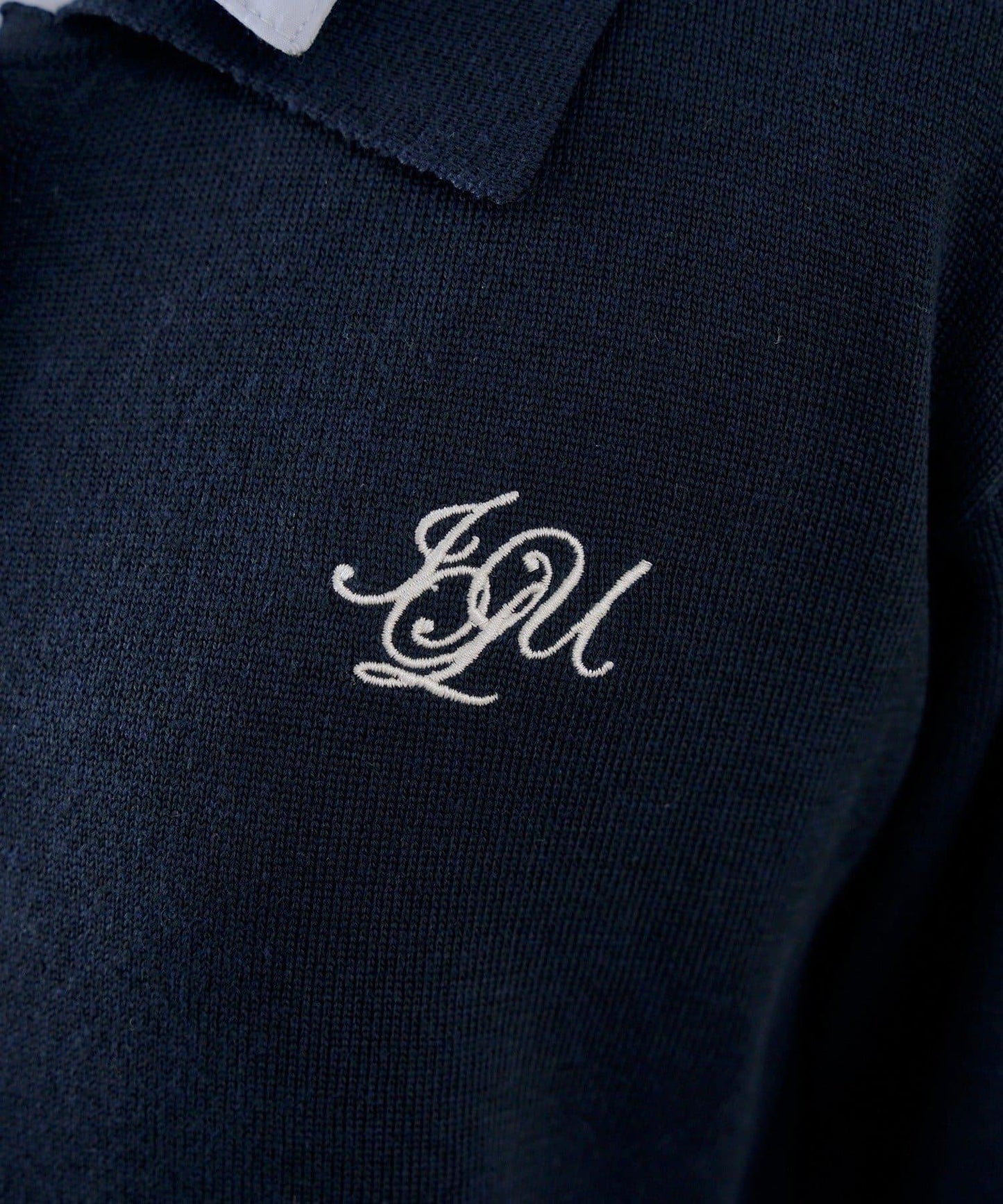 ANOTHER BRANCH 雙層領拼接五分袖針織上衣