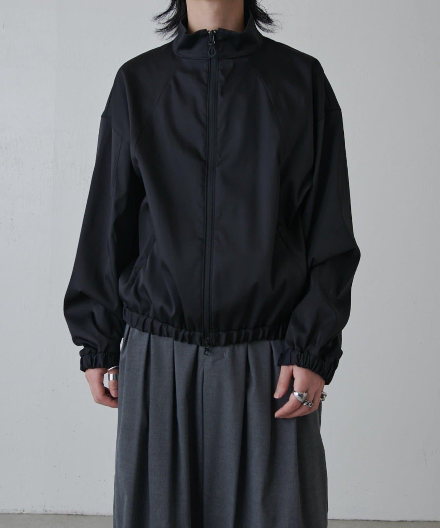 可水洗雙層緞面夾克