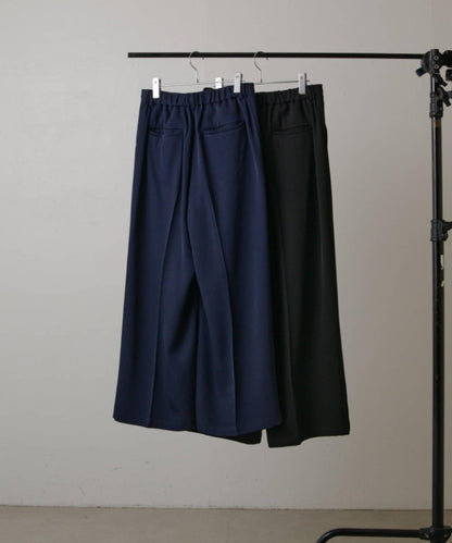 斜紋闊腿休閒長褲