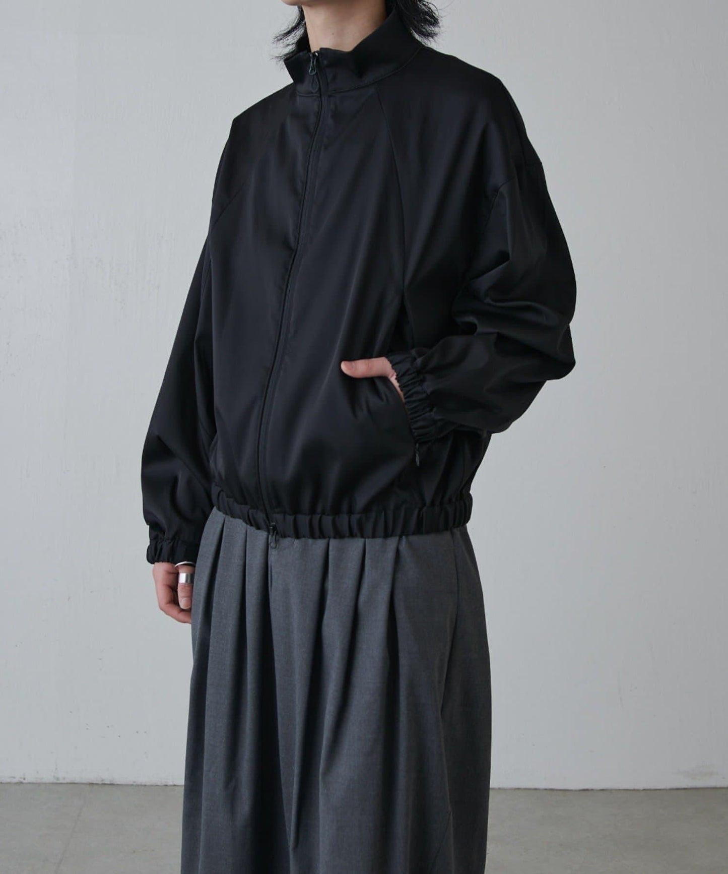 可水洗雙層緞面夾克