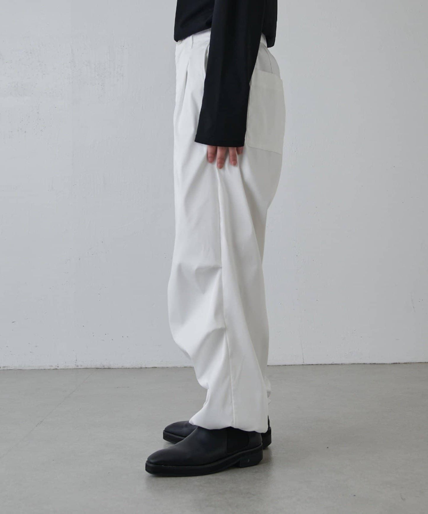 高捻面料 寬鬆設計 降落傘褲