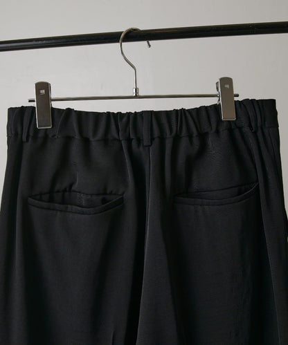 斜紋闊腿休閒長褲