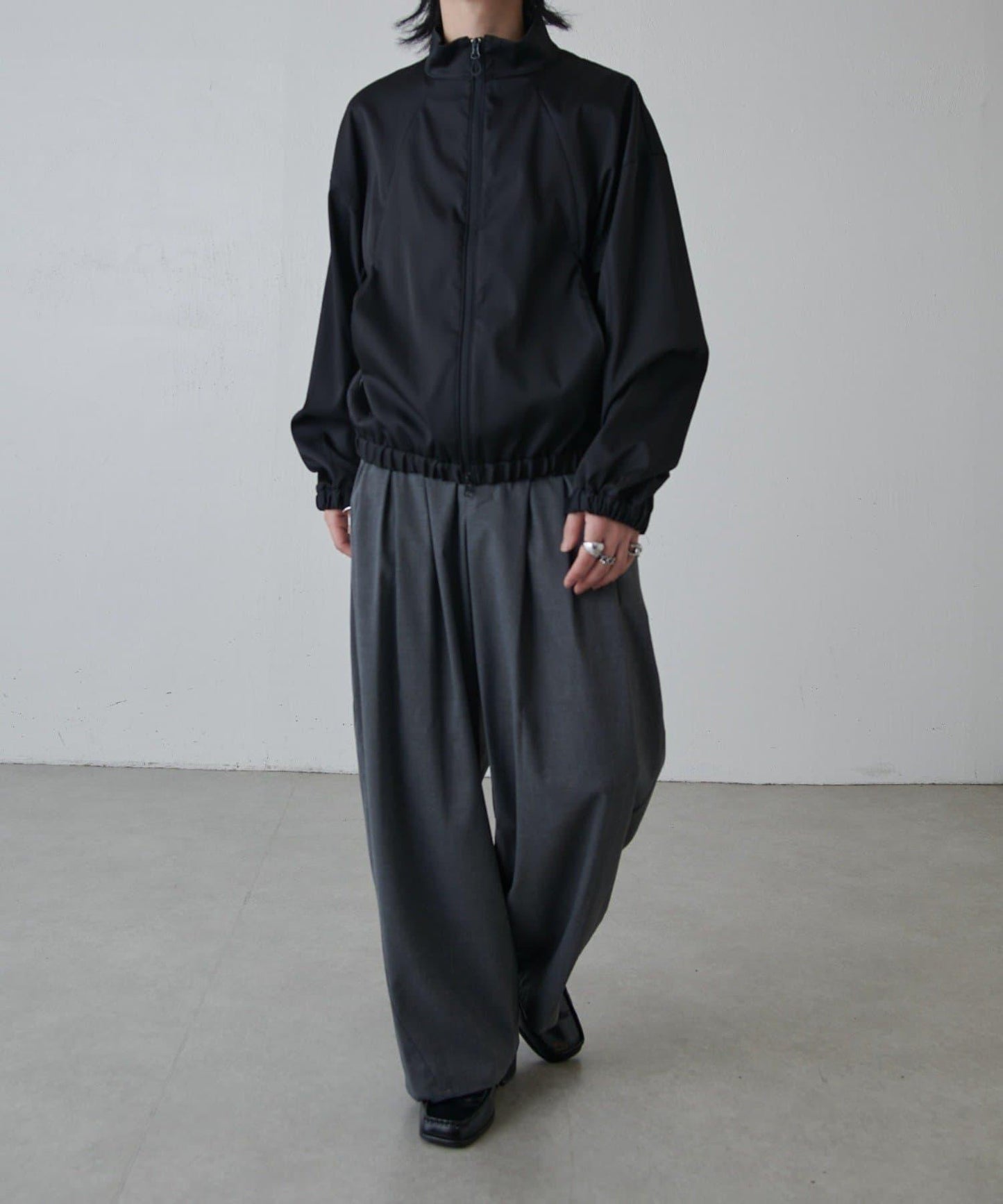 可水洗雙層緞面夾克