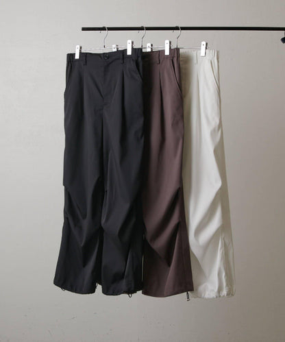 高捻面料 寬鬆設計 降落傘褲