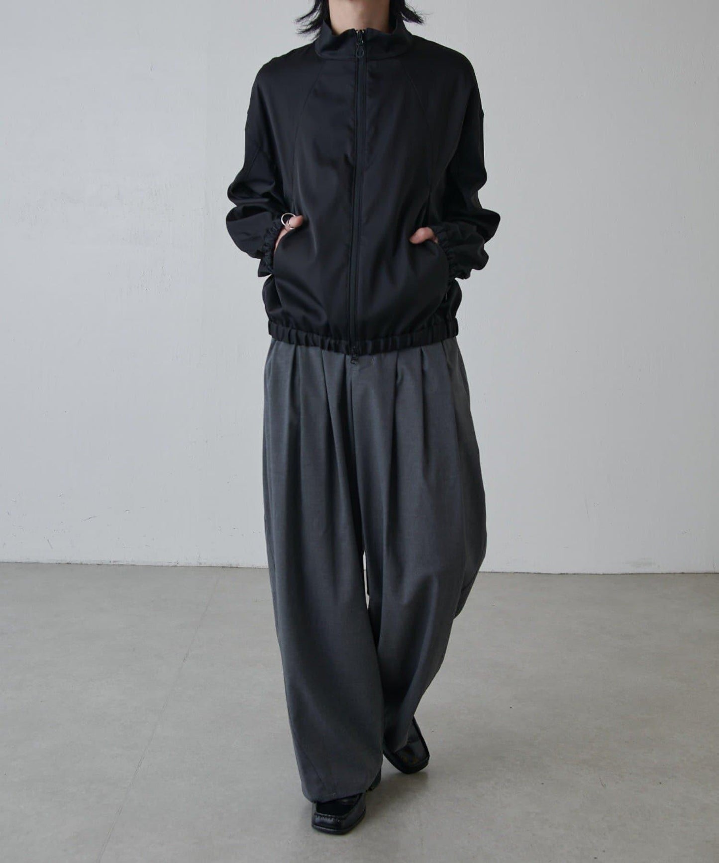 可水洗雙層緞面夾克