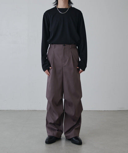 高捻面料 寬鬆設計 降落傘褲