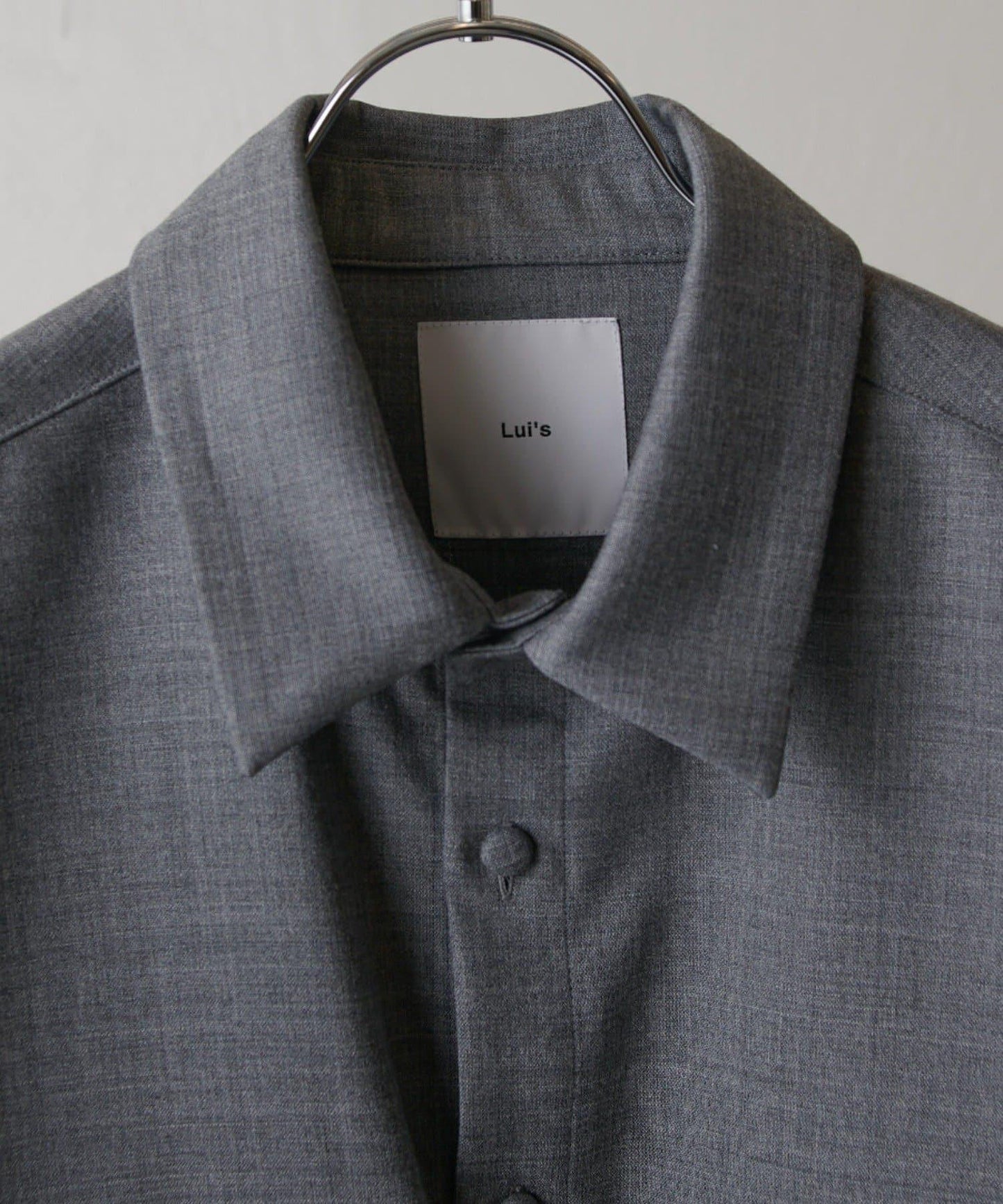 雙口袋寬鬆襯衫夾克