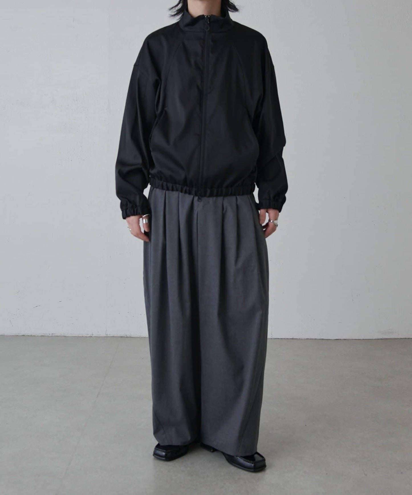 可水洗雙層緞面夾克