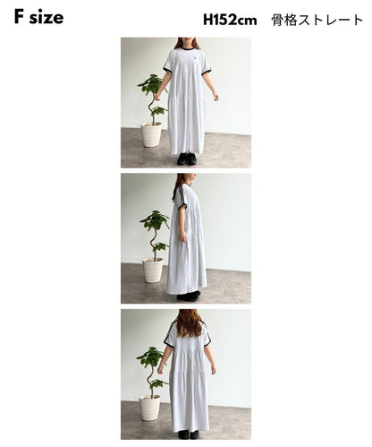 U.S. POLO ASSN. 短袖層疊連衣裙