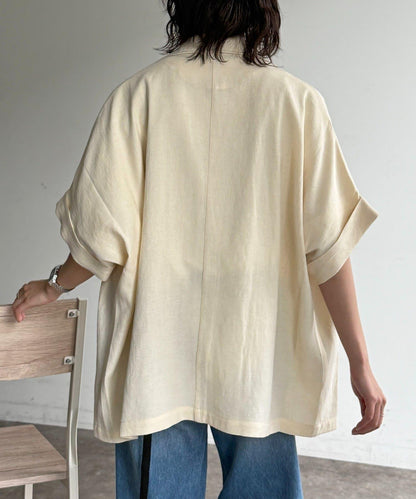 短袖蝙蝠袖 單排扣 西裝外套