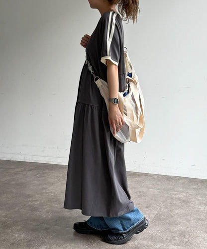 U.S. POLO ASSN. 短袖層疊連衣裙