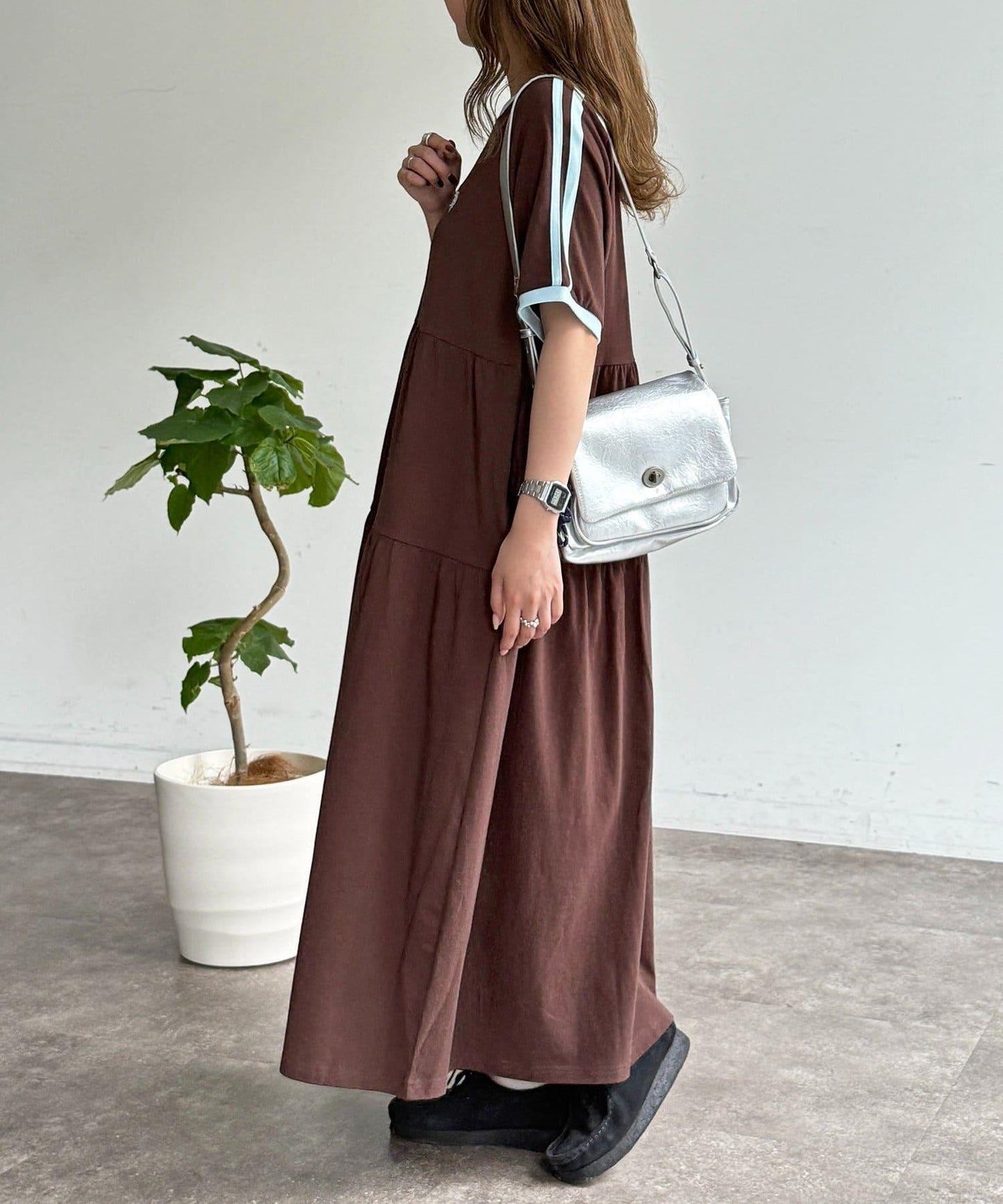 U.S. POLO ASSN. 短袖層疊連衣裙