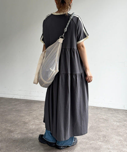 U.S. POLO ASSN. 短袖層疊連衣裙