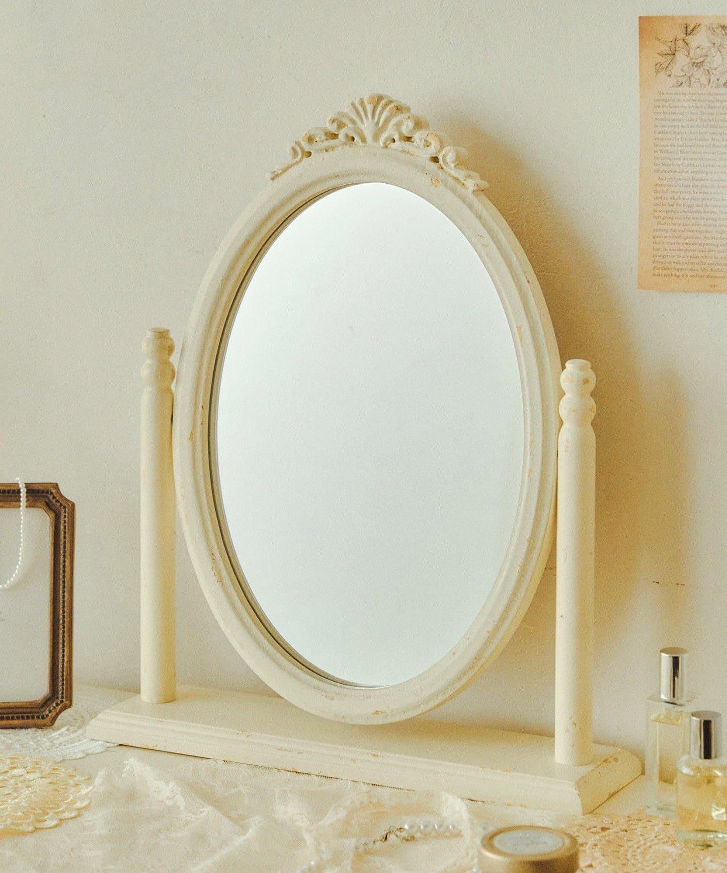 復古風設計 French Vintage 桌面鏡 《商品》