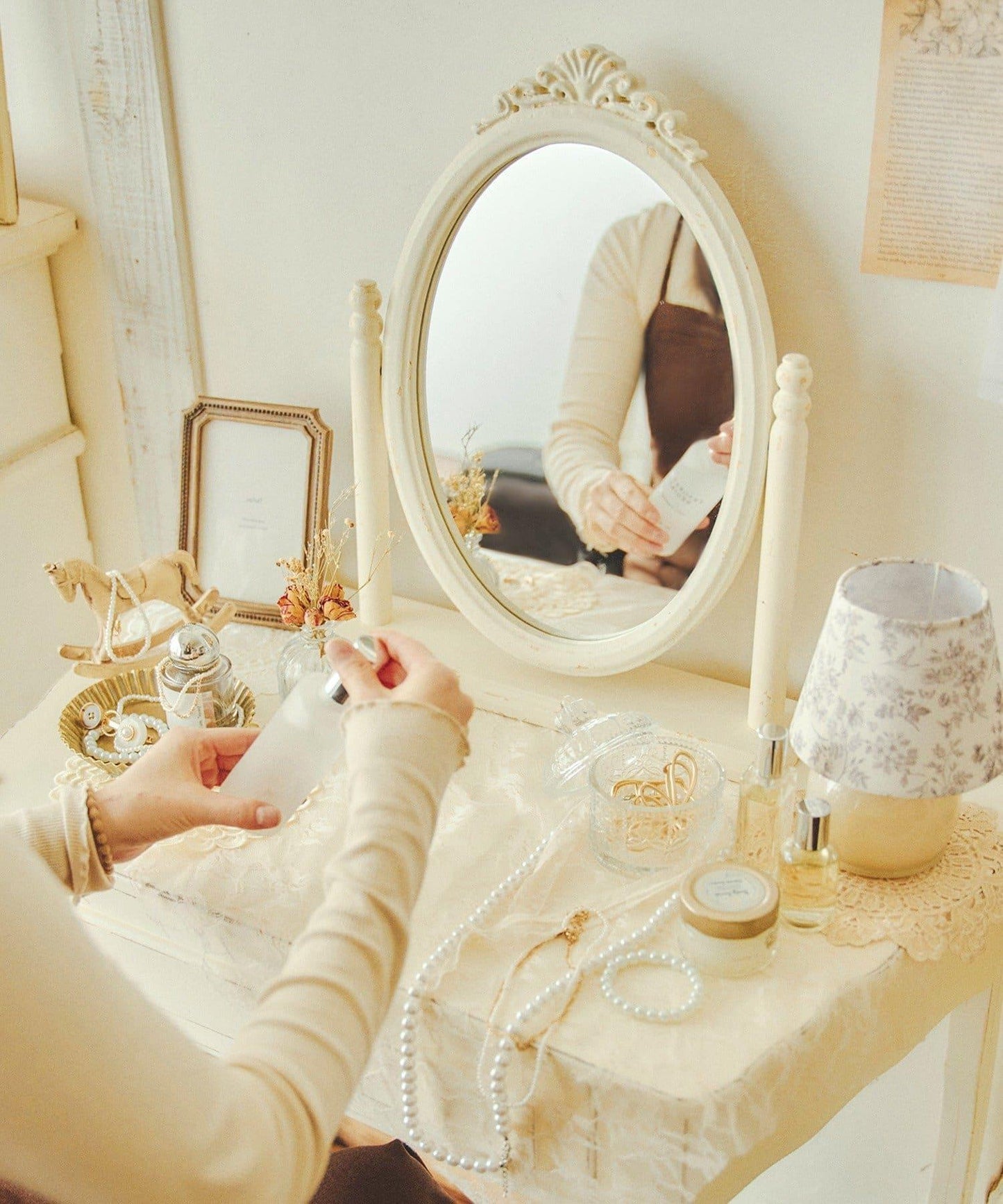 復古風設計 French Vintage 桌面鏡 《商品》