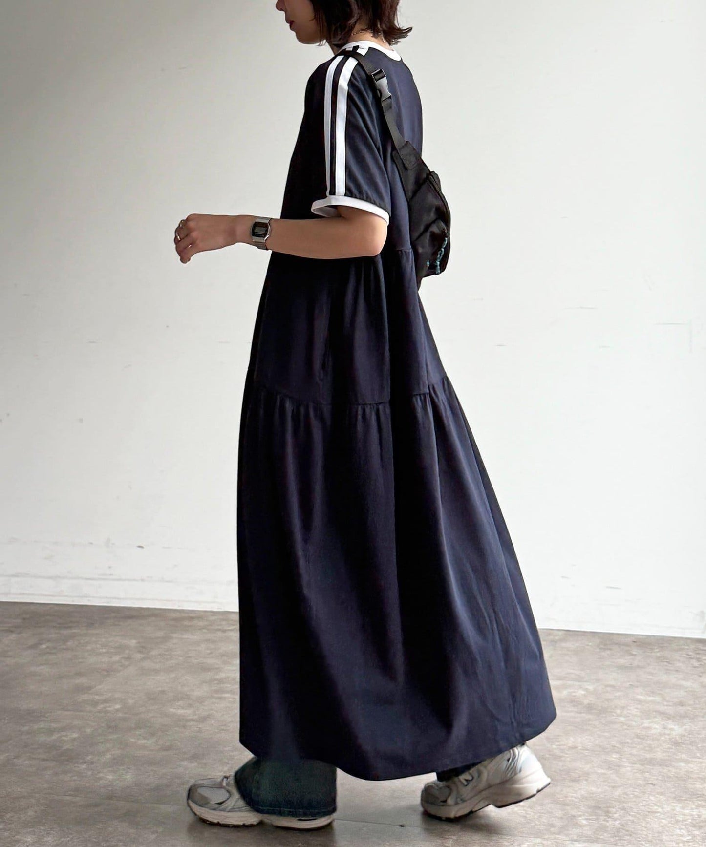 U.S. POLO ASSN. 短袖層疊連衣裙