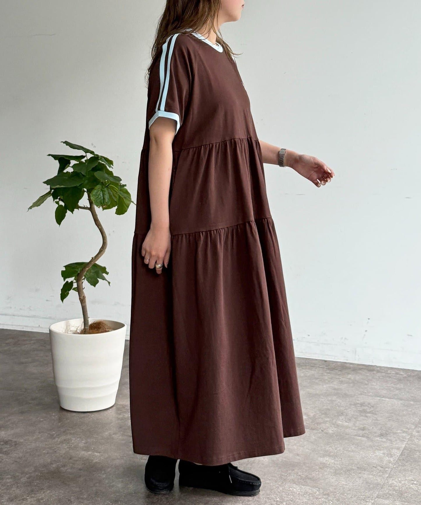 U.S. POLO ASSN. 短袖層疊連衣裙