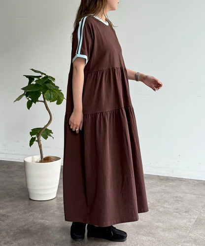 U.S. POLO ASSN. 短袖層疊連衣裙