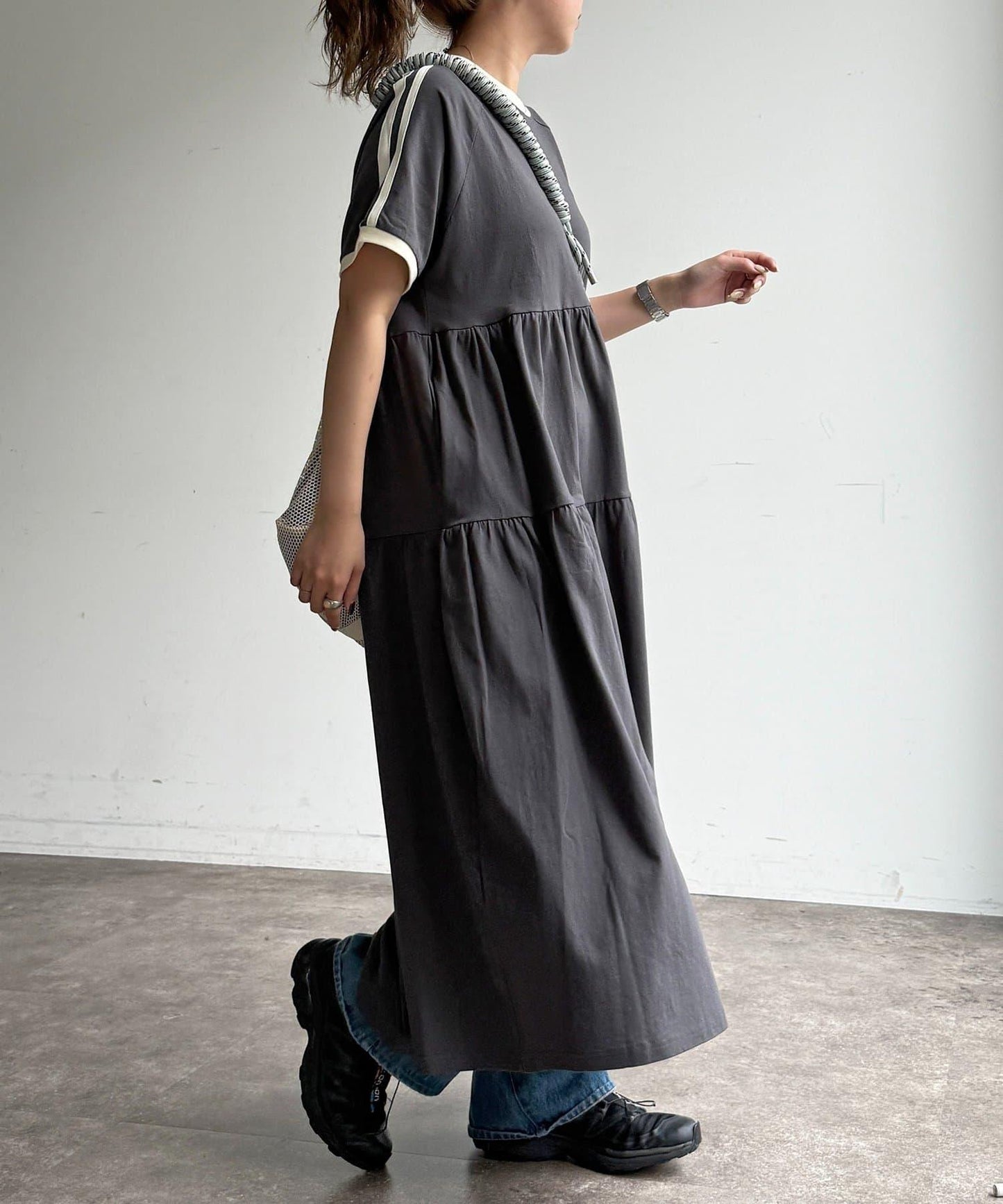 U.S. POLO ASSN. 短袖層疊連衣裙