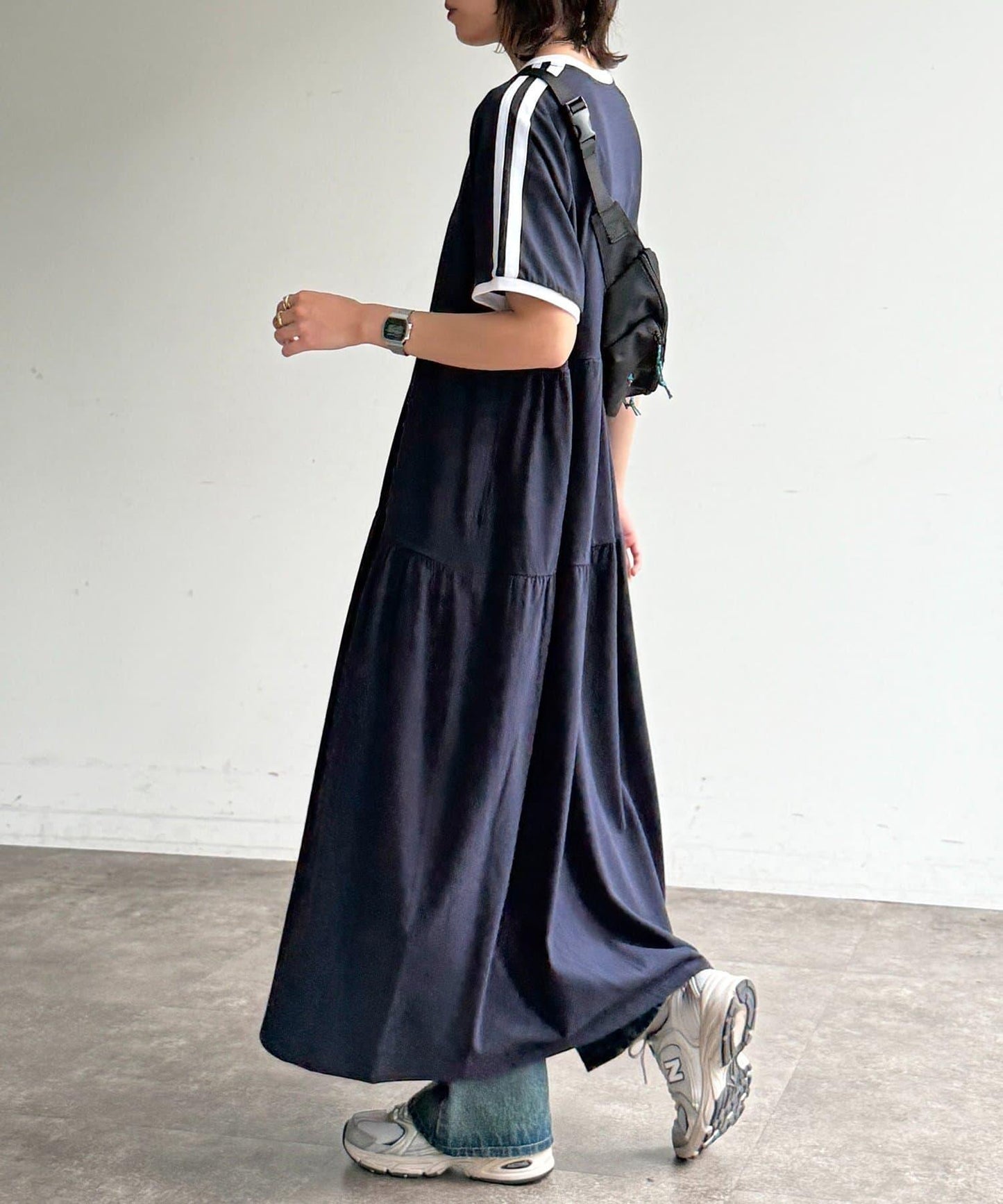 U.S. POLO ASSN. 短袖層疊連衣裙