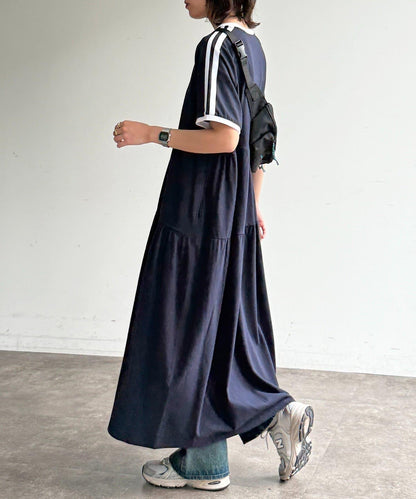 U.S. POLO ASSN. 短袖層疊連衣裙