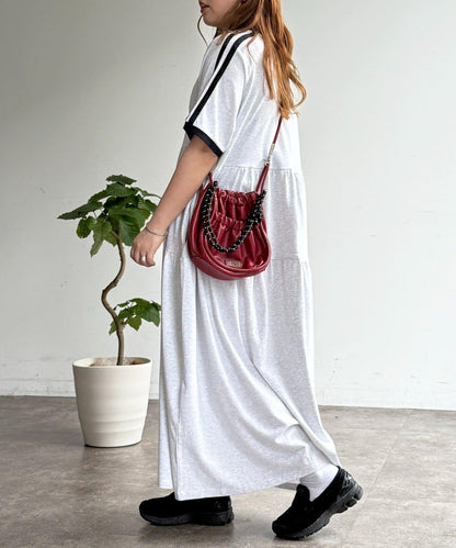 U.S. POLO ASSN. 短袖層疊連衣裙