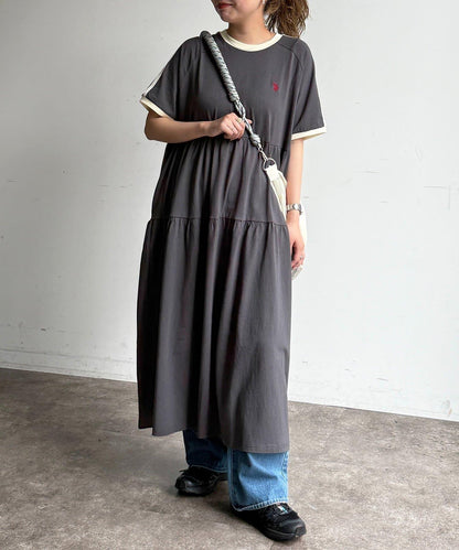 U.S. POLO ASSN. 短袖層疊連衣裙