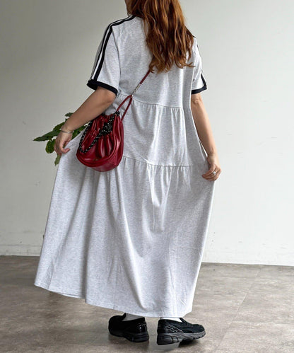 U.S. POLO ASSN. 短袖層疊連衣裙