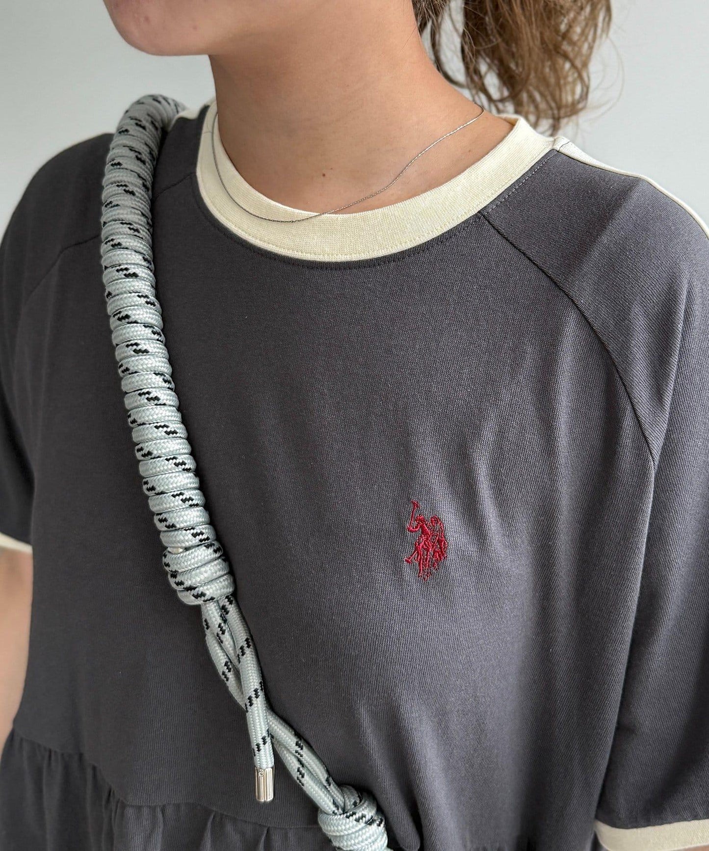 U.S. POLO ASSN. 短袖層疊連衣裙