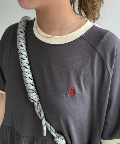 U.S. POLO ASSN. 短袖層疊連衣裙