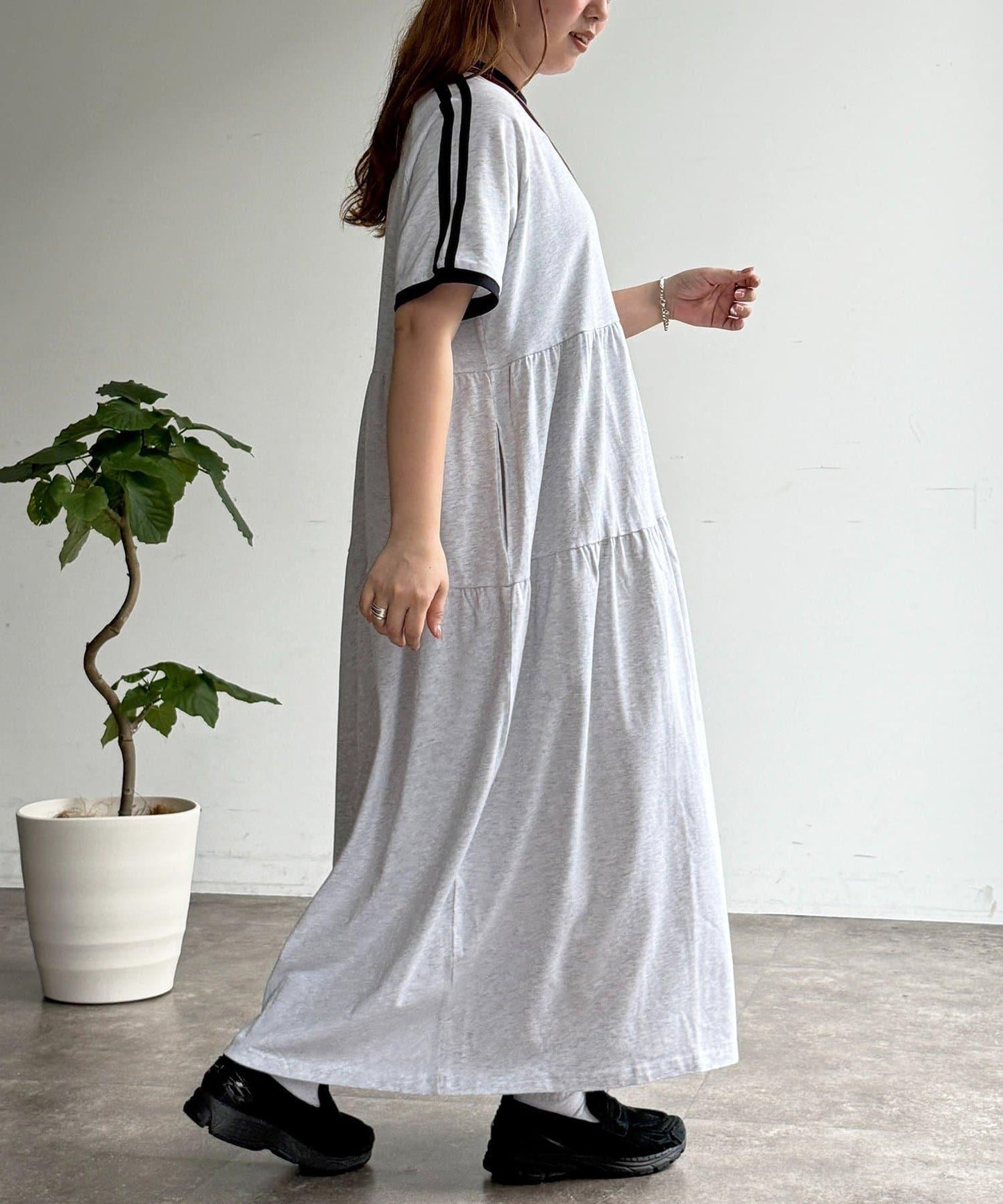 U.S. POLO ASSN. 短袖層疊連衣裙