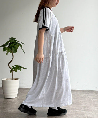 U.S. POLO ASSN. 短袖層疊連衣裙