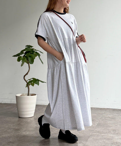 U.S. POLO ASSN. 短袖層疊連衣裙